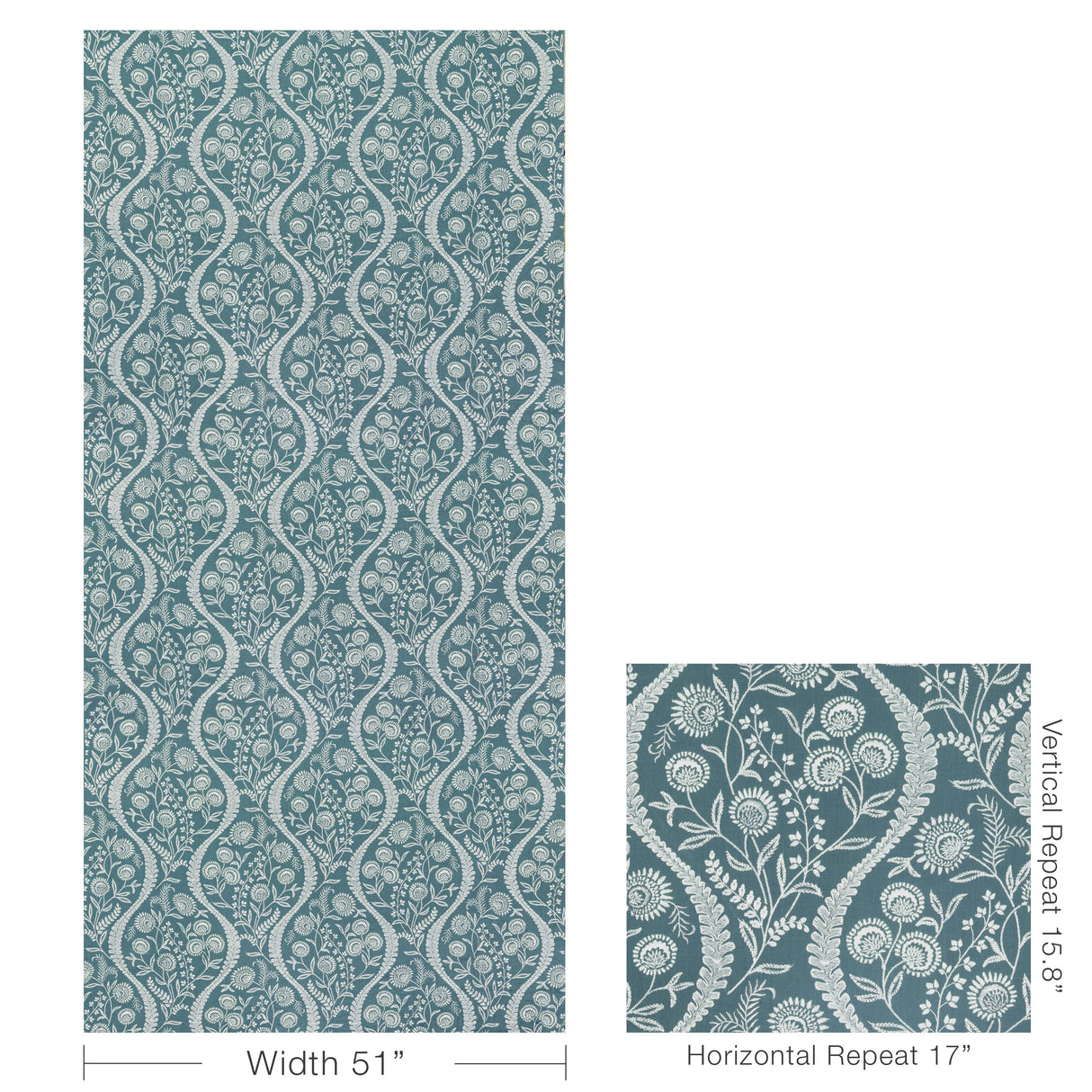 Lee Jofa FLORIBLANCA BLUE Fabric