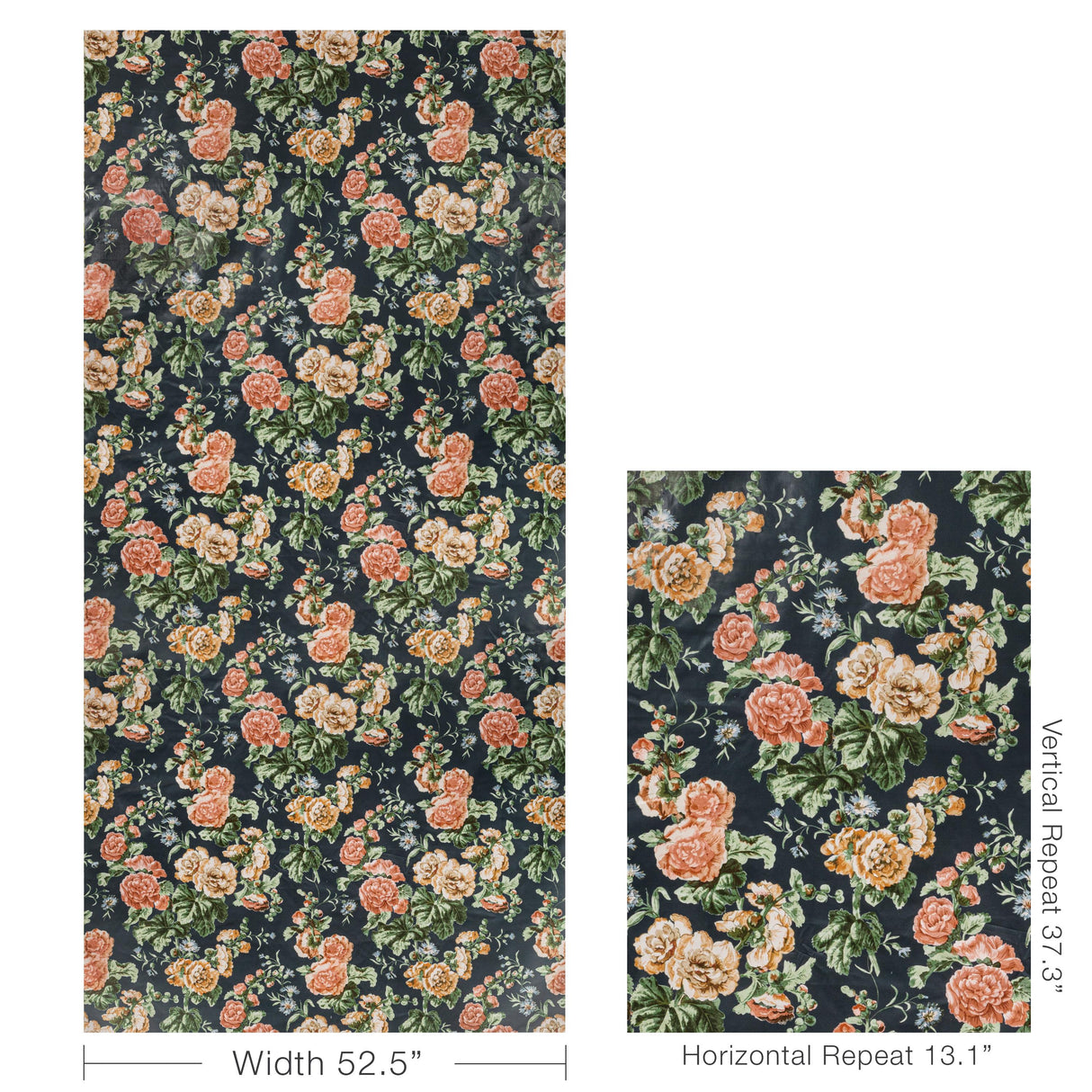 Lee Jofa UPTON COTTON NAVY/CORAL Fabric