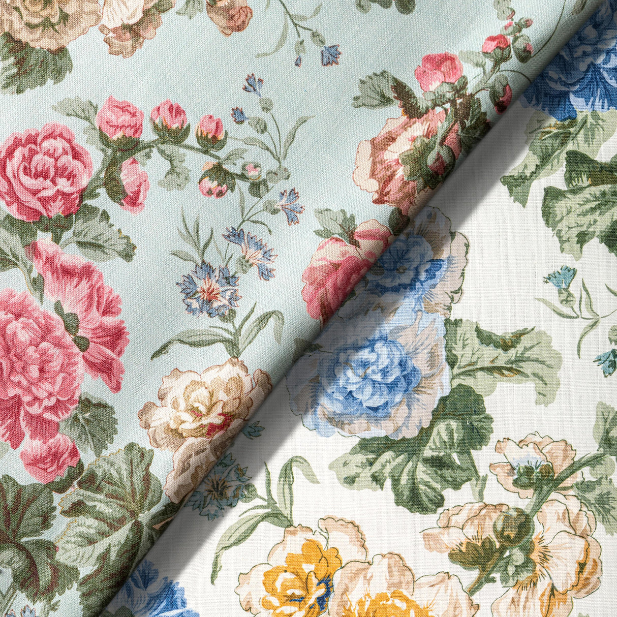Lee Jofa UPTON LINEN SKY/PINK Fabric