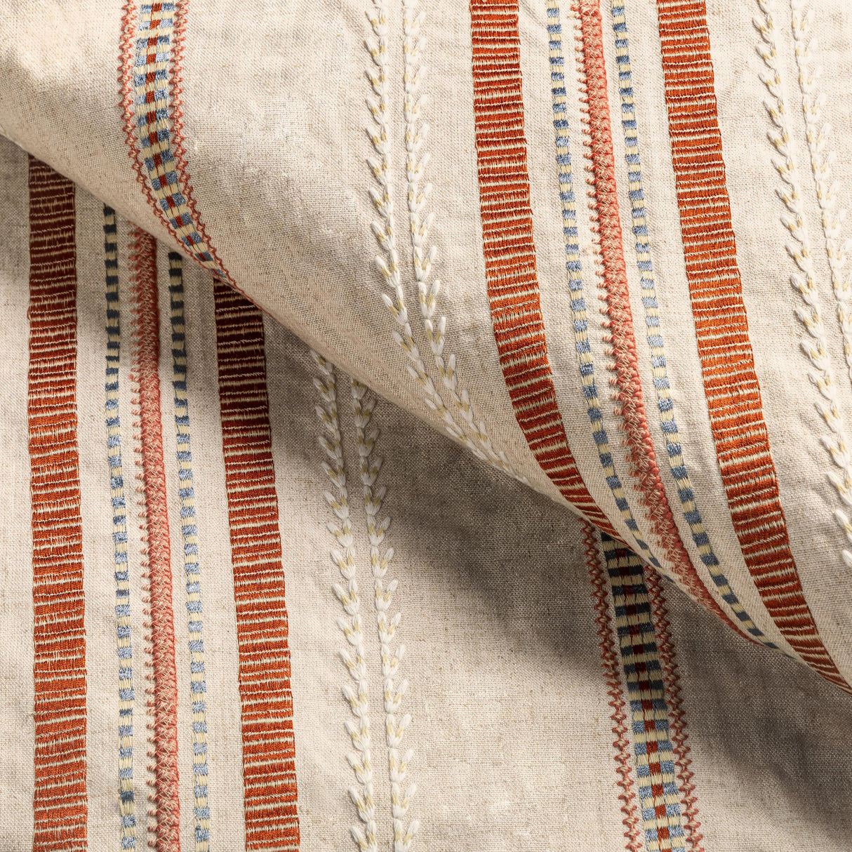 Lee Jofa NAUTIQUE EMB RUST/BLUE Fabric