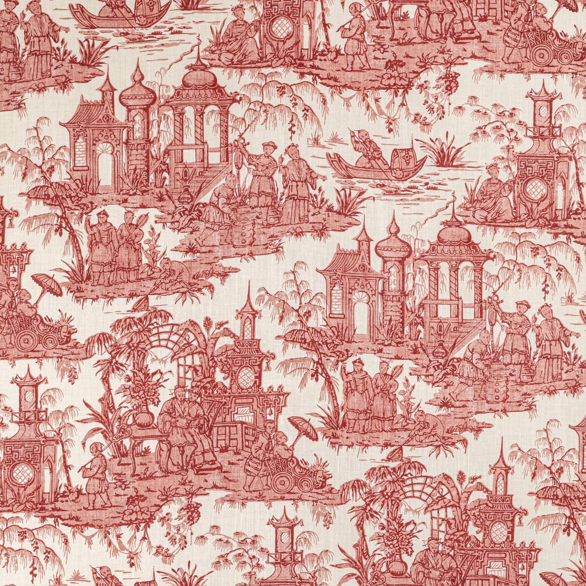 Lee Jofa Pagoda Toile Garnet Fabric
