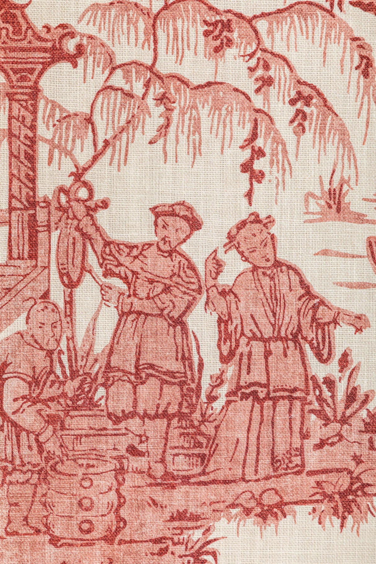 Lee Jofa PAGODA TOILE GARNET Fabric