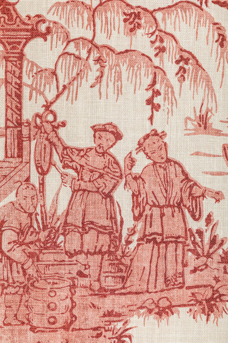Lee Jofa PAGODA TOILE GARNET Fabric