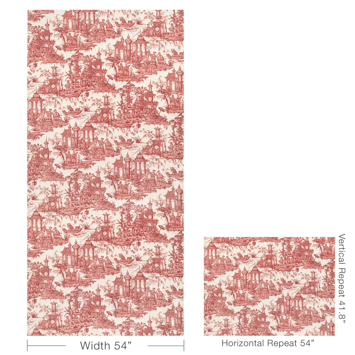 Lee Jofa PAGODA TOILE GARNET Fabric