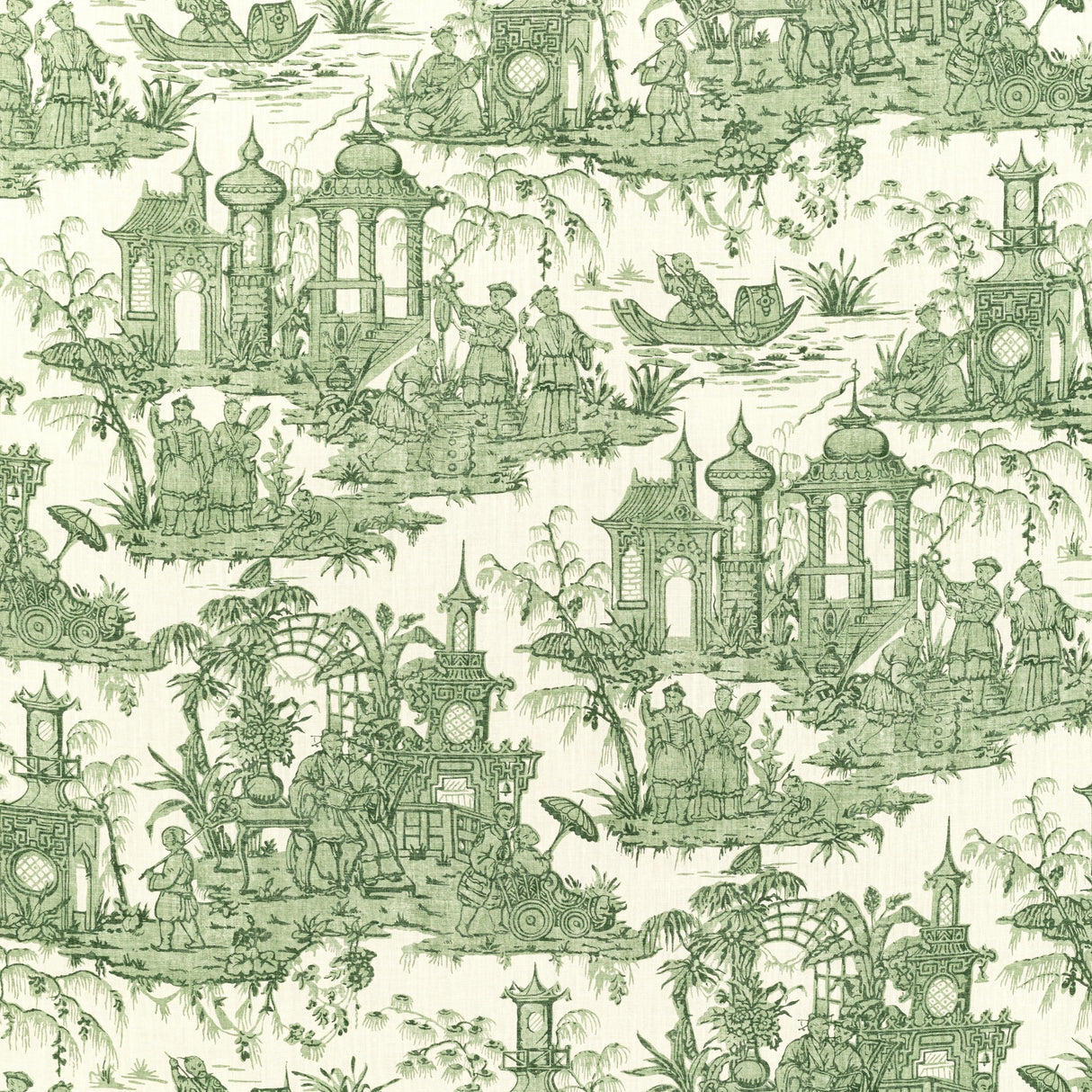 Lee Jofa PAGODA TOILE FOREST Fabric