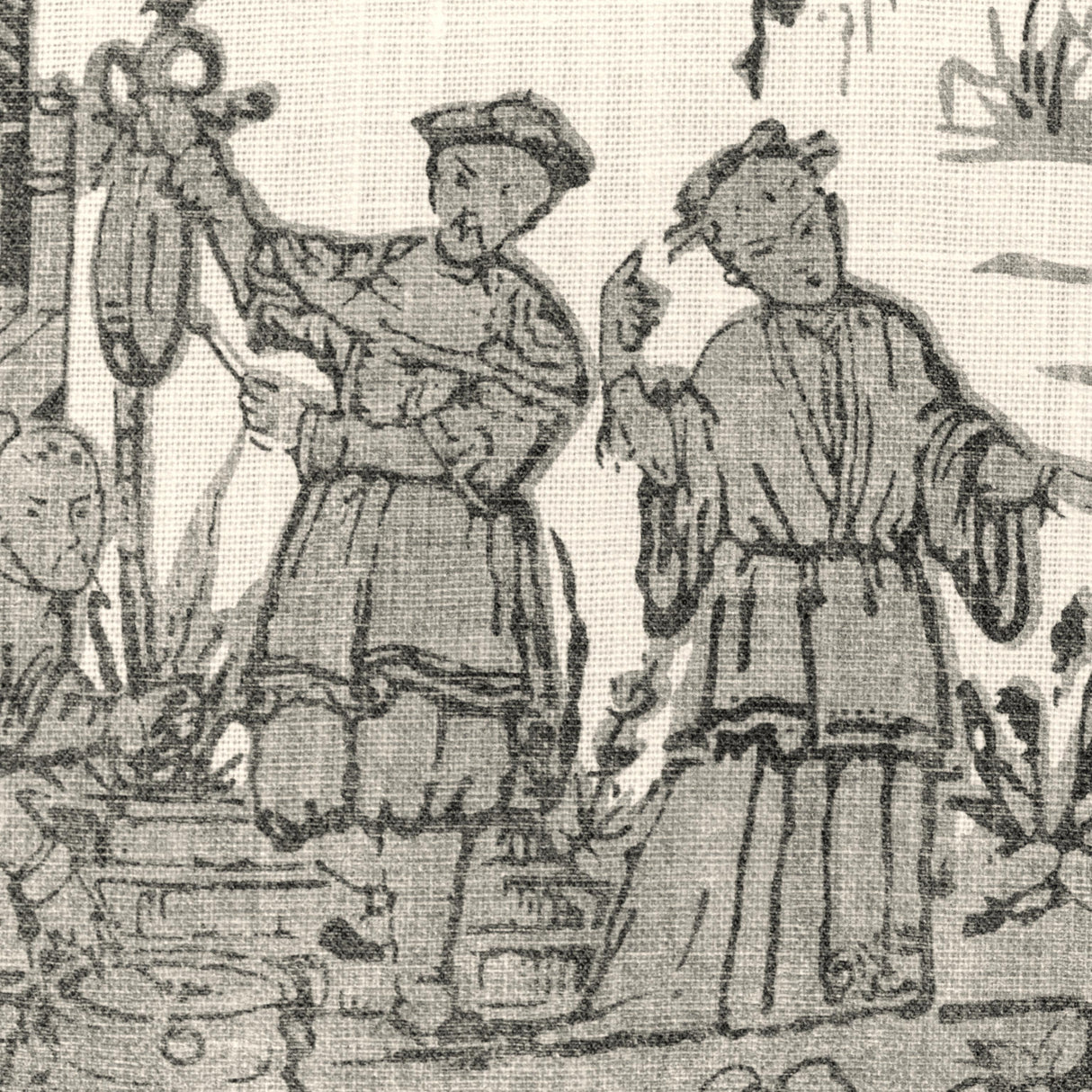 Lee Jofa PAGODA TOILE COAL Fabric