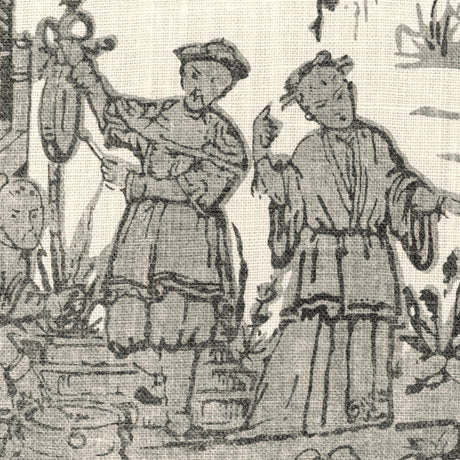 Lee Jofa PAGODA TOILE COAL Fabric