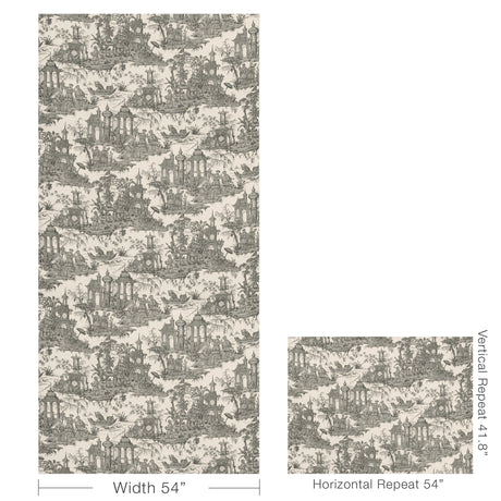 Lee Jofa PAGODA TOILE COAL Fabric