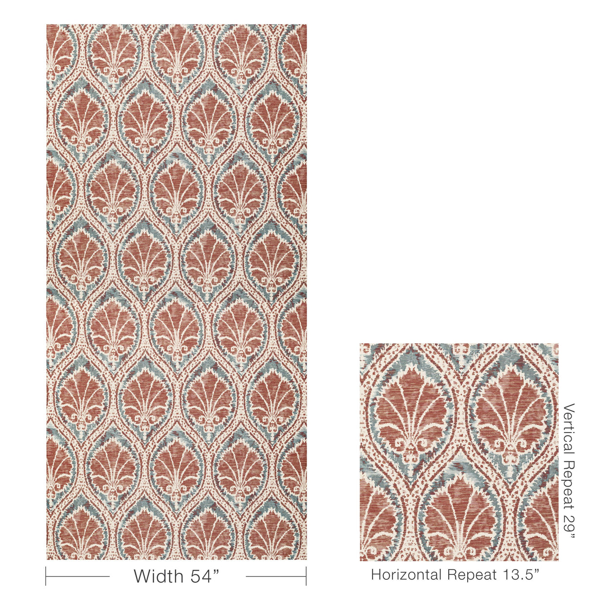 Lee Jofa SEVILLE WEAVE DENIM/BRICK Upholstery Fabric