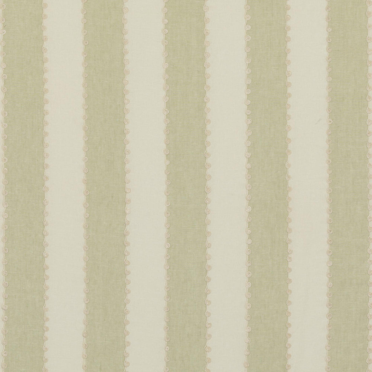 G P & J Baker ASHMORE STRIPE GREEN Drapery Fabric