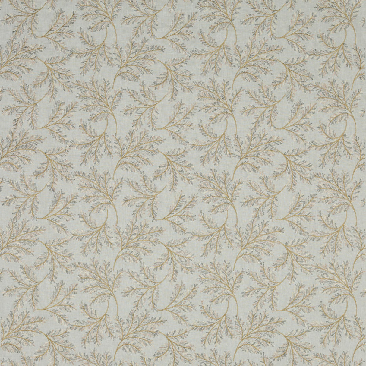 G P & J Baker CHELSEA FERN AQUA/BRONZE Drapery Fabric