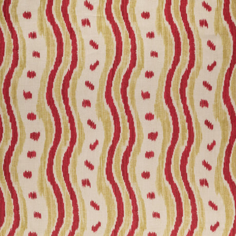Lee Jofa IKAT STRIPE RED/GREEN Fabric