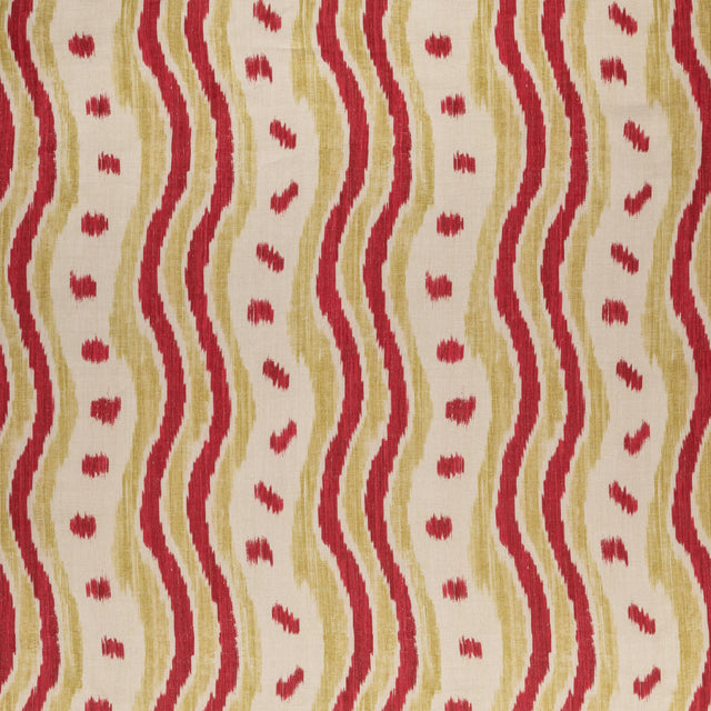 Lee Jofa IKAT STRIPE RED/GREEN Fabric