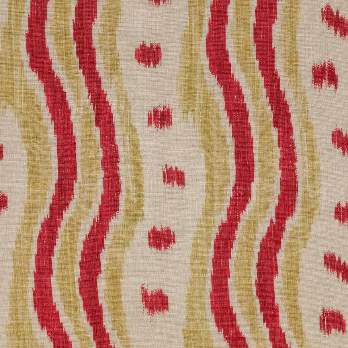 Lee Jofa IKAT STRIPE RED/GREEN Fabric