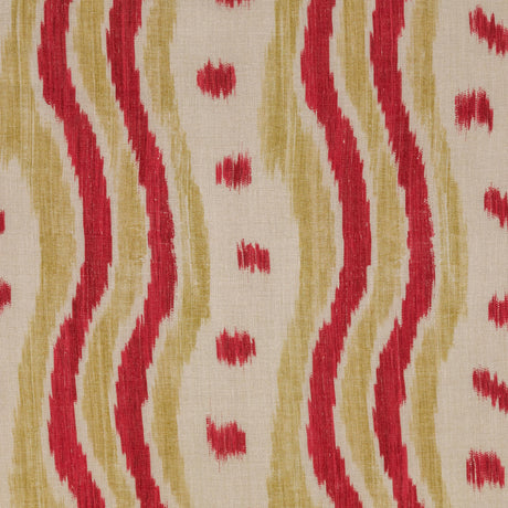 Lee Jofa IKAT STRIPE RED/GREEN Fabric