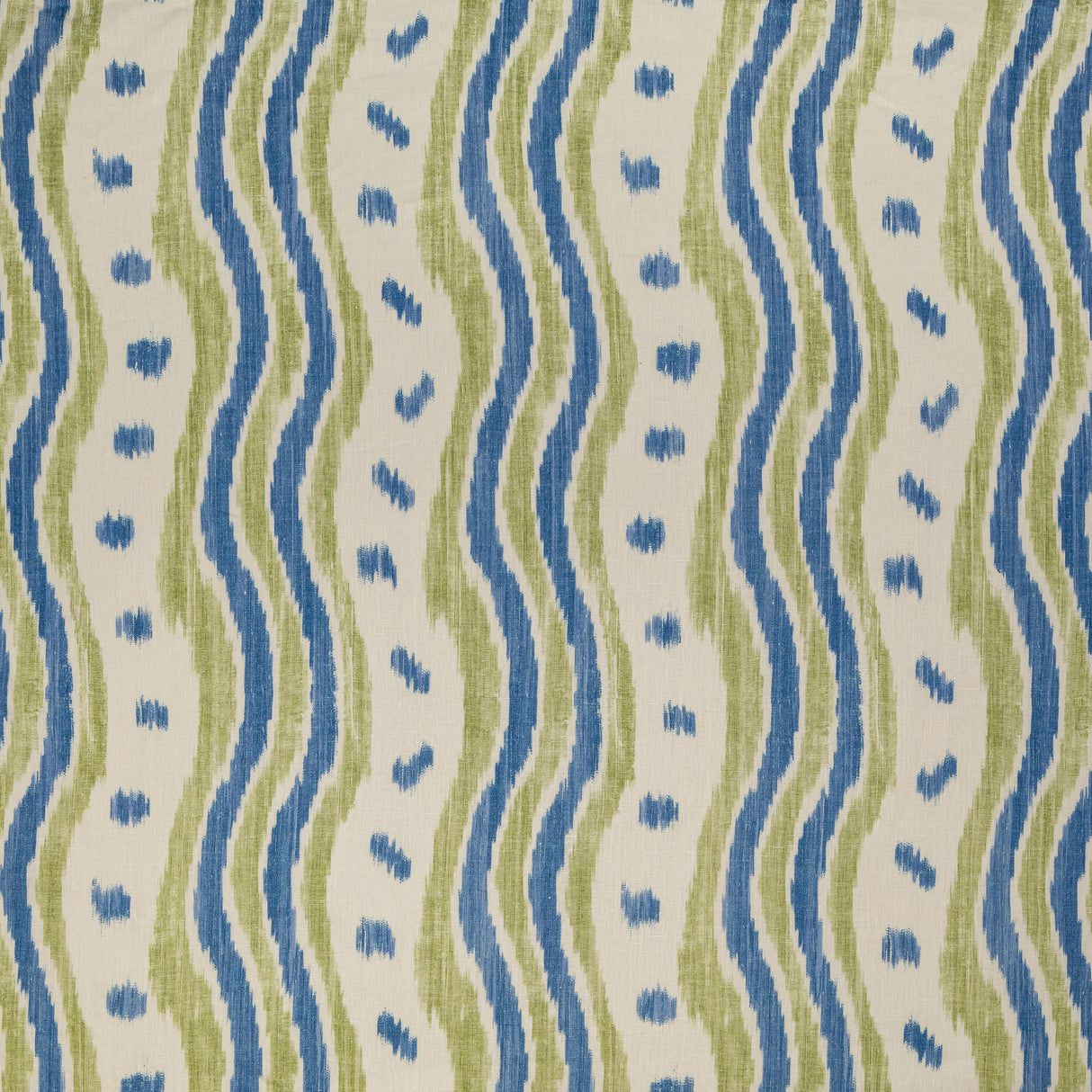 Lee Jofa IKAT STRIPE BLUE/LIME Fabric