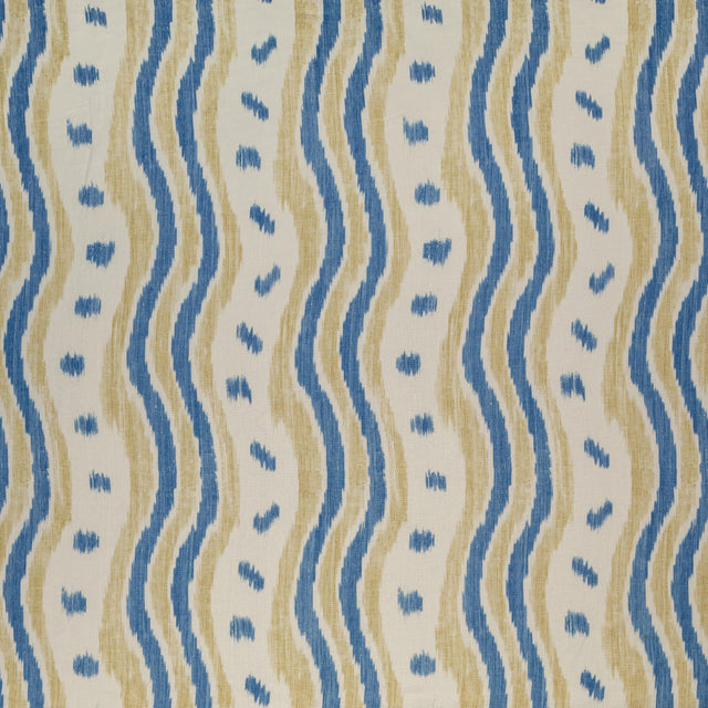 Lee Jofa IKAT STRIPE BLUE/YELLOW Fabric