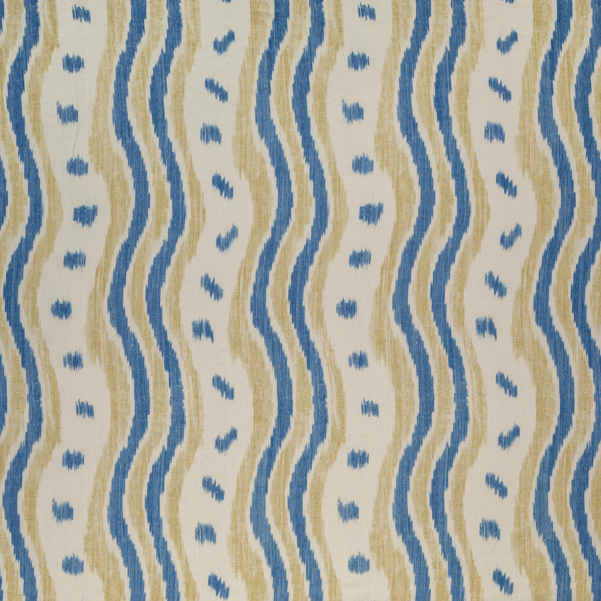 Lee Jofa IKAT STRIPE BLUE/YELLOW Fabric
