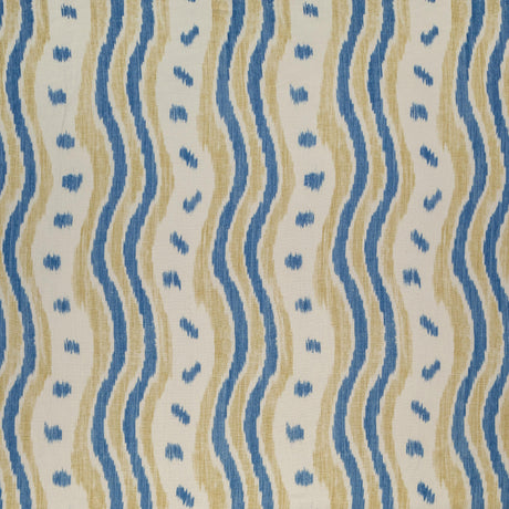 Lee Jofa IKAT STRIPE BLUE/YELLOW Fabric