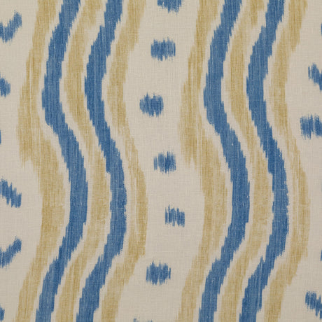Lee Jofa IKAT STRIPE BLUE/YELLOW Fabric