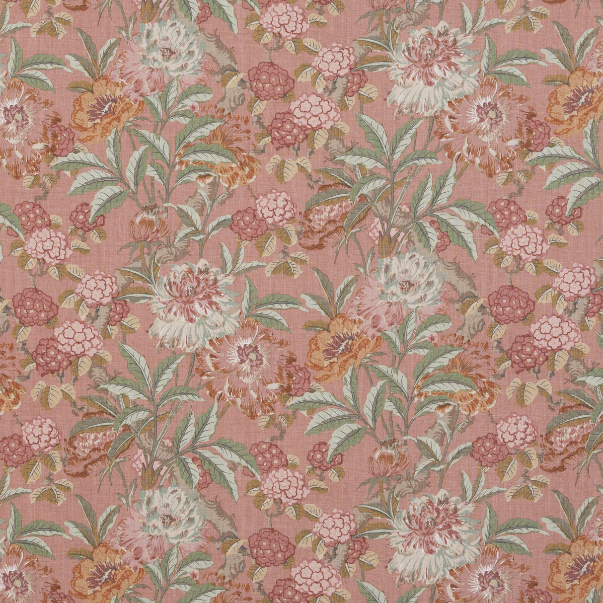 G P & J Baker SUMMER PEONY RED Fabric