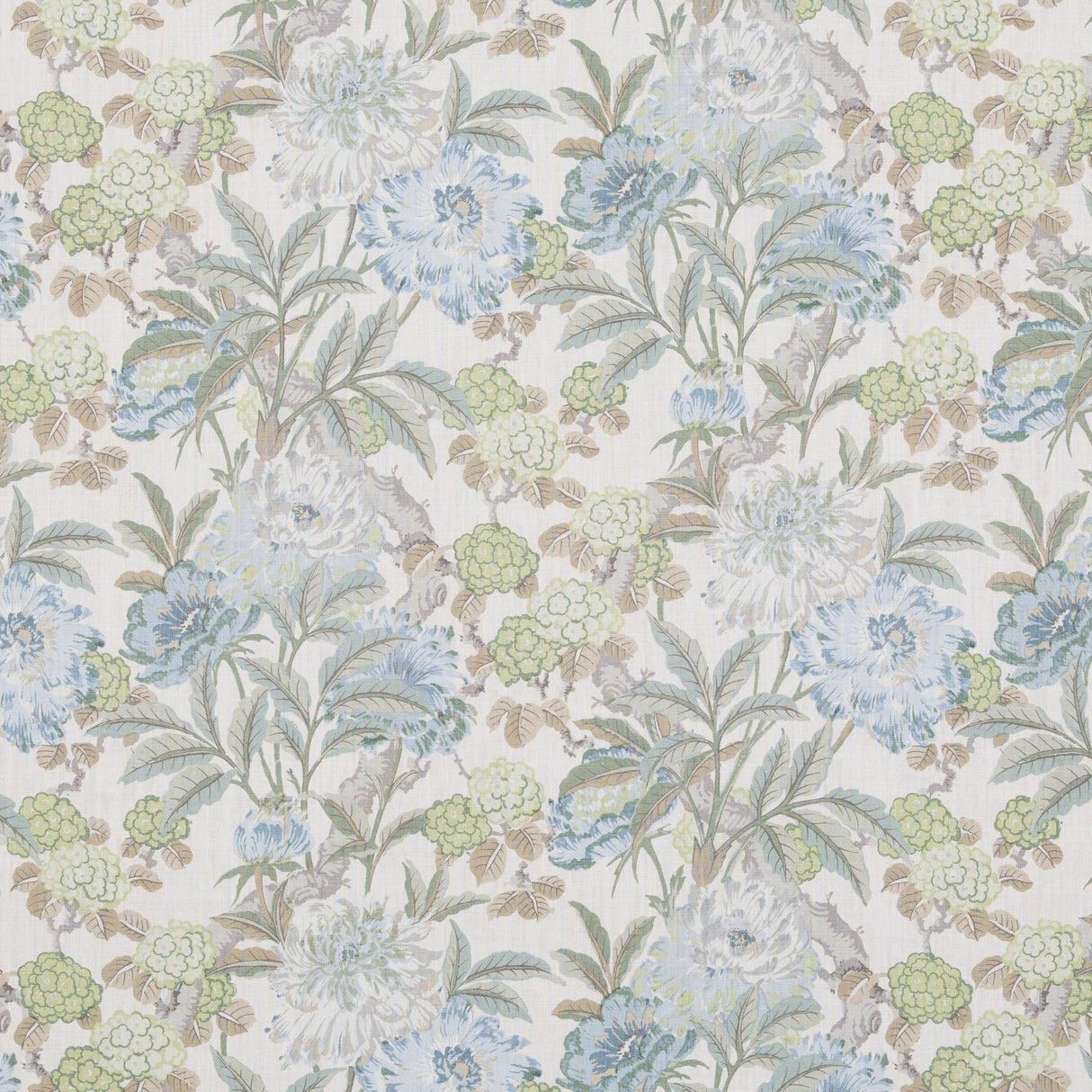 G P & J Baker SUMMER PEONY AQUA Fabric