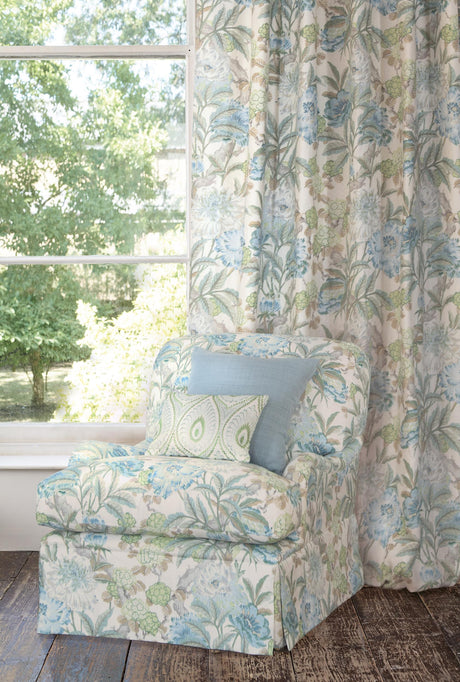 G P & J Baker SUMMER PEONY AQUA Fabric