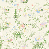 Cole & Son HUMMINGBIRDS SILK BRIGHT MULTI Fabric
