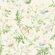 Cole & Son HUMMINGBIRDS SILK BRIGHT MULTI Fabric