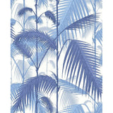 Cole & Son PALM JUNGLE COT/LIN PRINT HYACI ON WHT Fabric