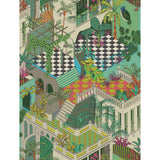 Cole & Son MIAMI COTTON PRINT OLIVEGREEN MULTI Fabric
