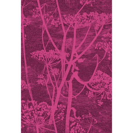 Cole & Son COW PARSLEY PRINT MAGENTA/PALM Fabric
