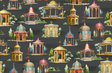 Mulberry FOLLIES EBONY Wallpaper