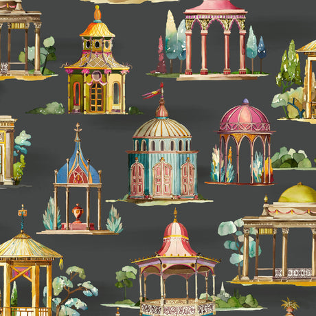 Mulberry FOLLIES EBONY Wallpaper