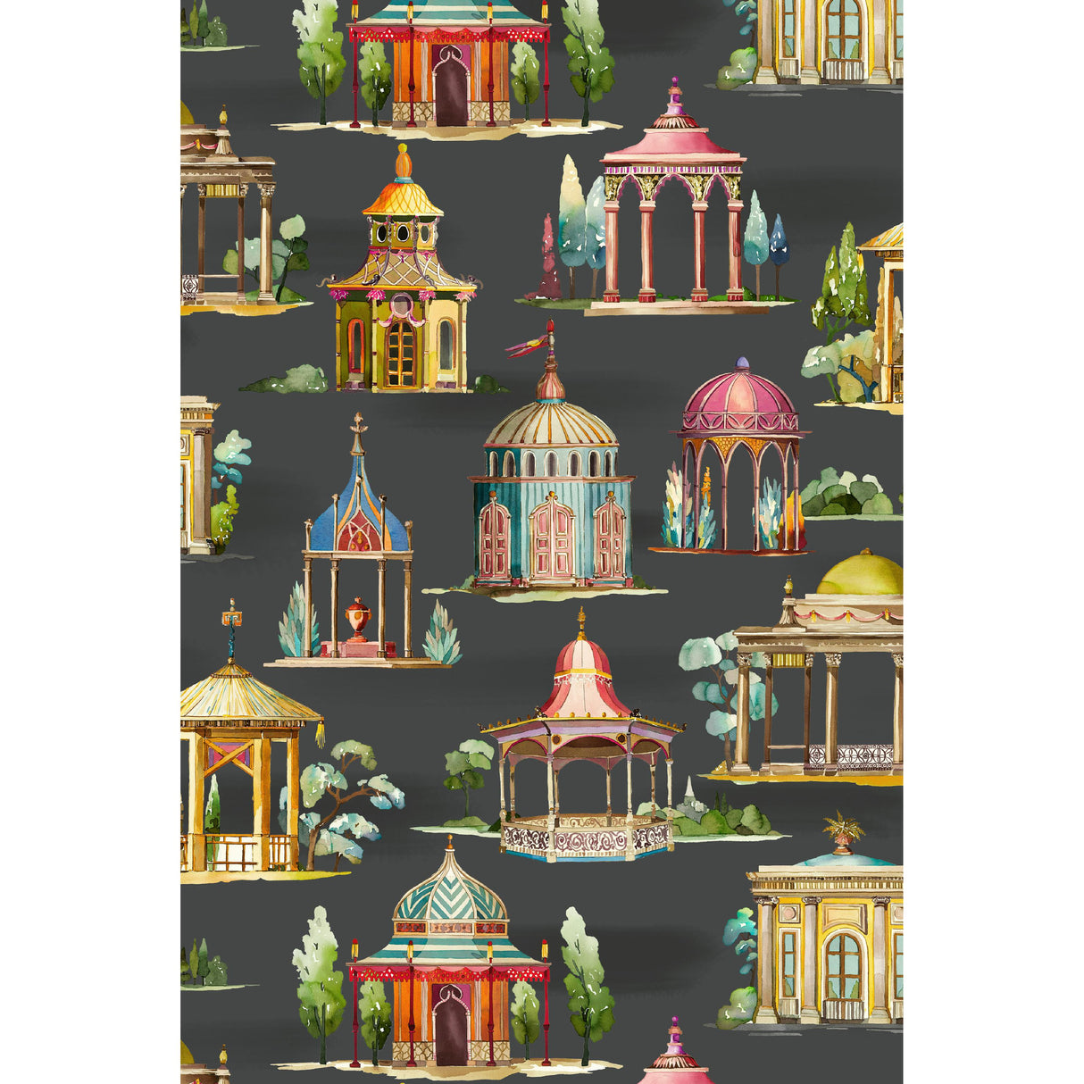 Mulberry FOLLIES EBONY Wallpaper