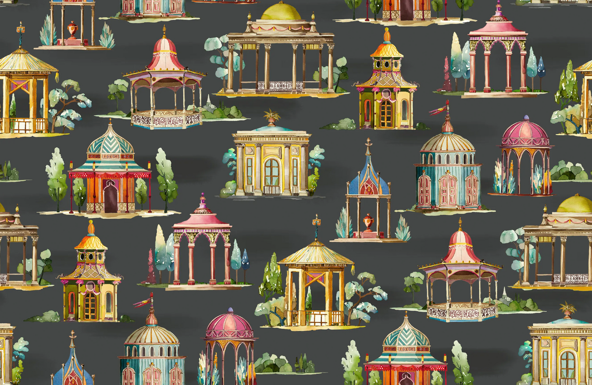 Mulberry FOLLIES EBONY Wallpaper
