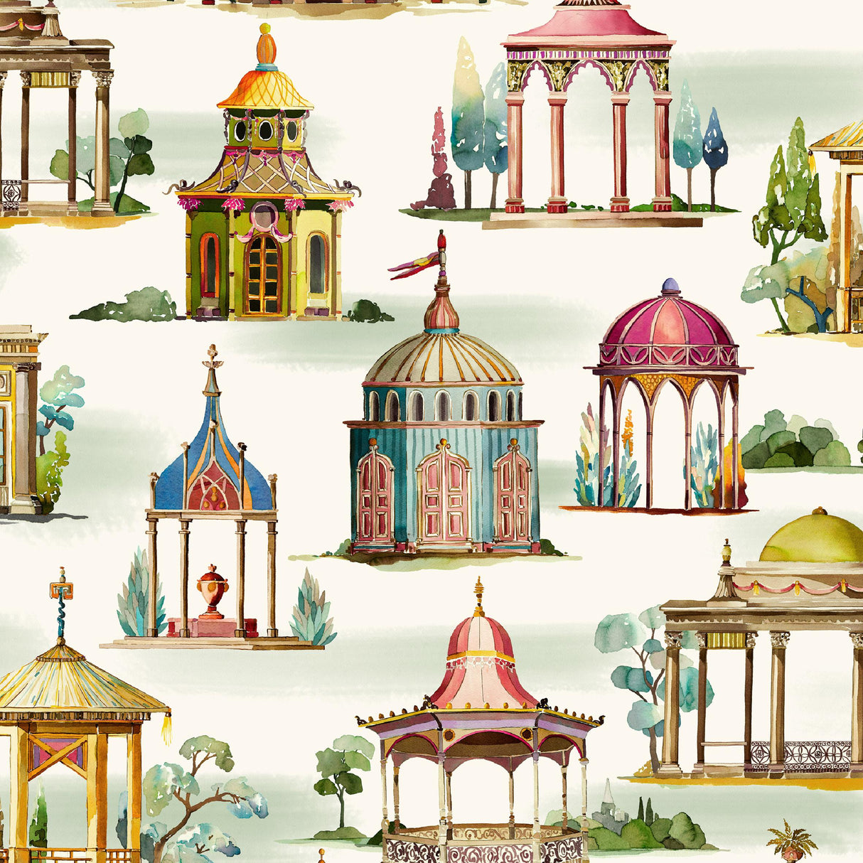 Mulberry FOLLIES PLUM Wallpaper