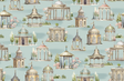 Mulberry FOLLIES AQUA Wallpaper