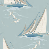 Mulberry ROUND THE ISLAND BLUE Wallpaper