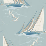 Mulberry ROUND THE ISLAND BLUE Wallpaper