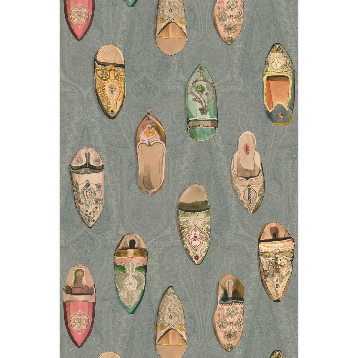 Mulberry BABOUCHES TEAL Wallpaper