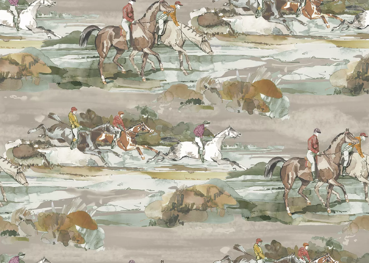 Mulberry MORNING GALLOP GREY/SAND Wallpaper