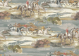 Mulberry MORNING GALLOP BLUE/SAND Wallpaper