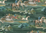 Mulberry MORNING GALLOP TEAL Wallpaper
