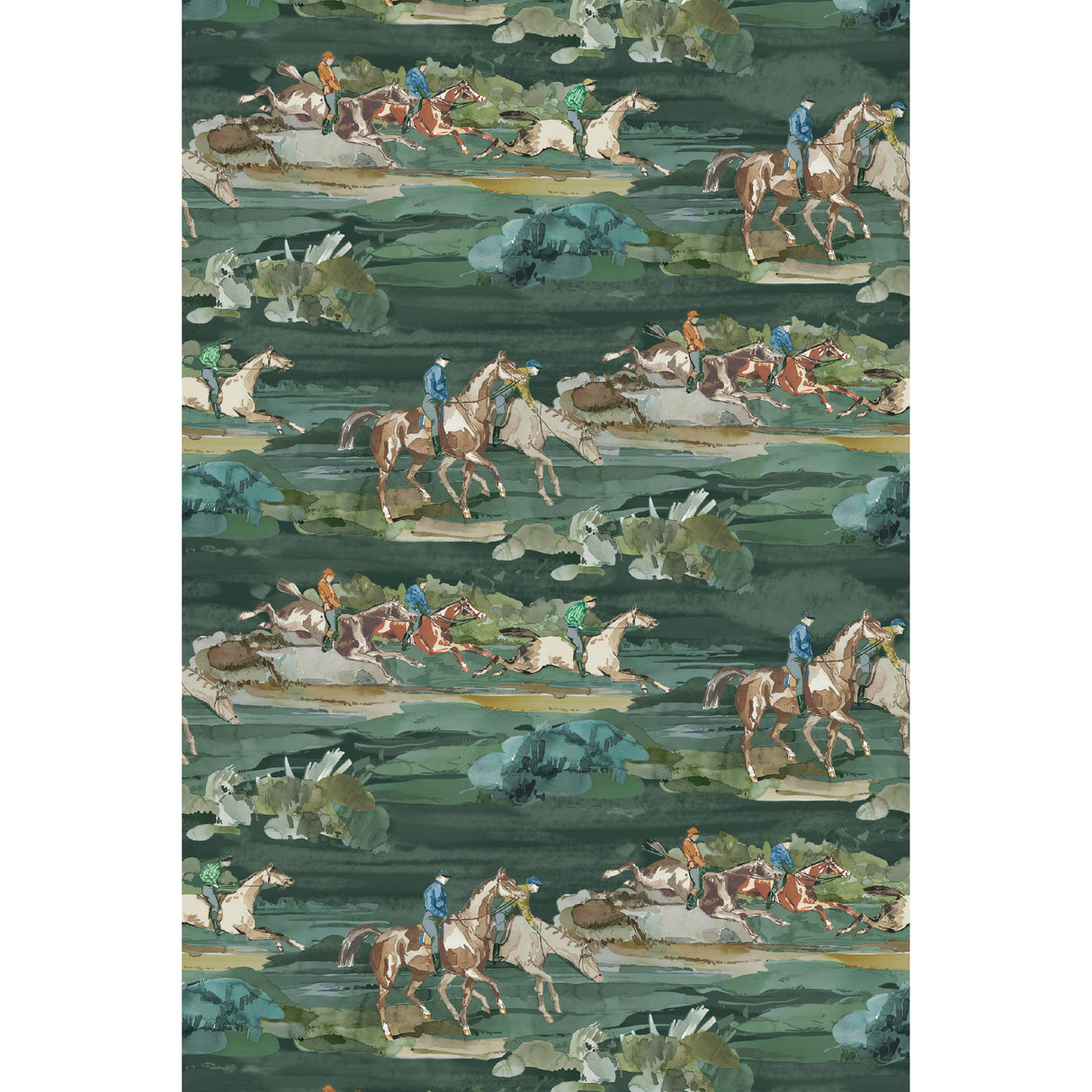 Mulberry MORNING GALLOP TEAL Wallpaper