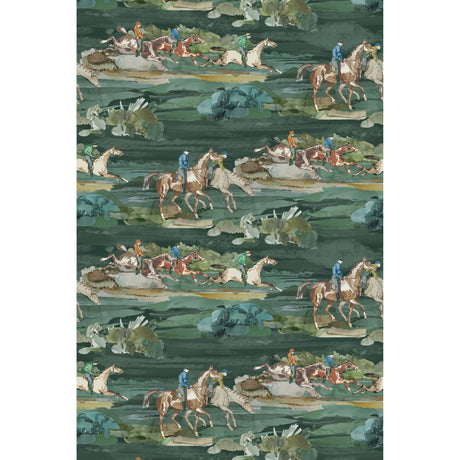 Mulberry MORNING GALLOP TEAL Wallpaper