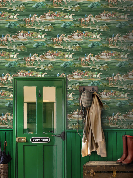 Mulberry MORNING GALLOP TEAL Wallpaper
