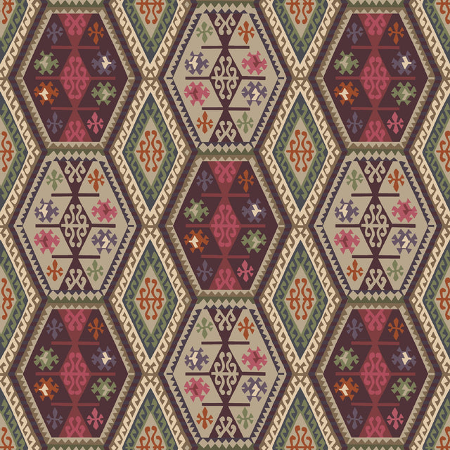 Mulberry BUCKLAND RED/PLUM Wallpaper