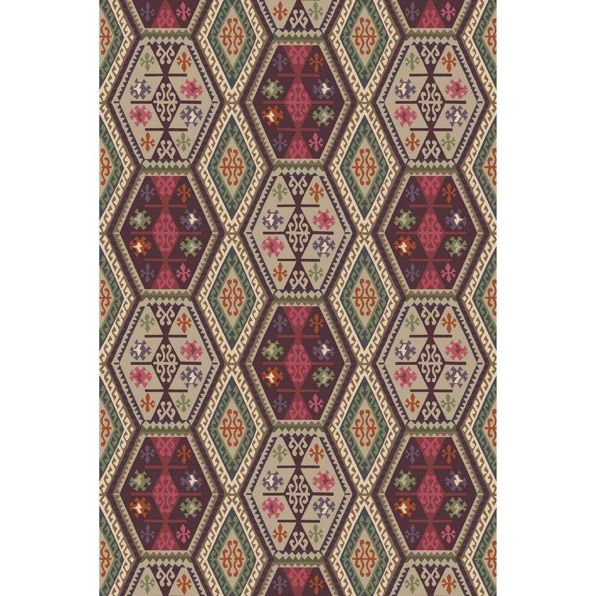 Mulberry BUCKLAND RED/PLUM Wallpaper