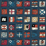 Mulberry NAVAL ENSIGNS INDIGO/RED Wallpaper